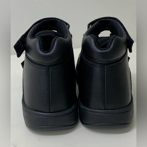 Men’s 14 EE Wide Orthofeet Glacier Gorge Pebbled Leather Hook & Loop Ankle Boots - Picture 5 of 16